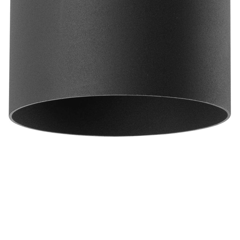 Cylinder Collection 5" Modern Outdoor Ceiling Light Black