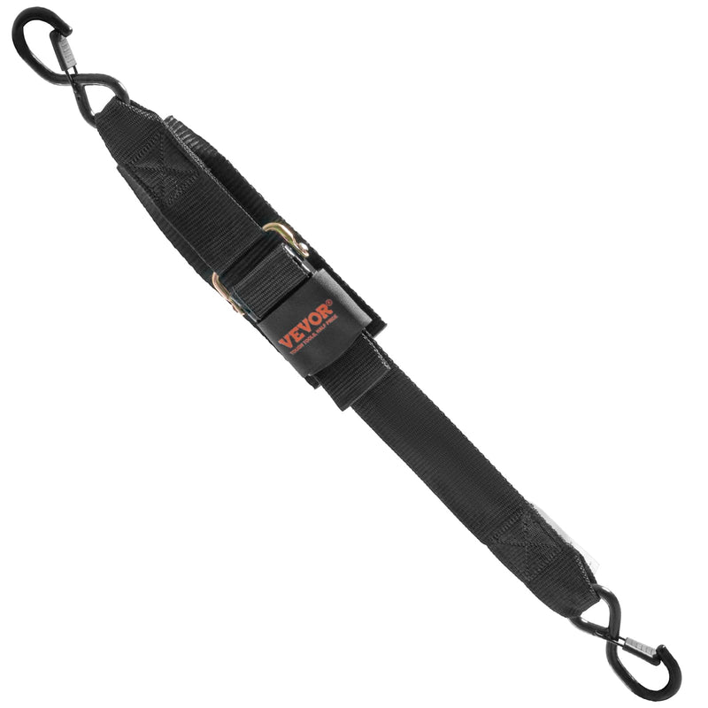 VEVOR Boat Trailer Transom Straps (2PK), 2’’ x 24’’ Adjustable Boat Straps 1,500lb Break Strength with Security Lock S Hooks and Boat Pads, Transom Tiedowns for Trailer, Boat or Kayak Secure
