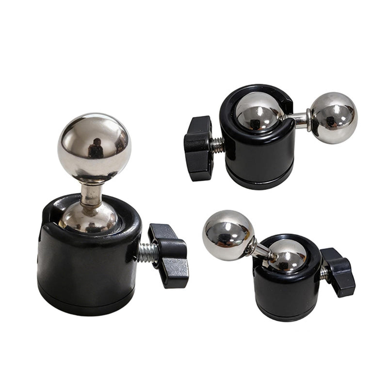 2 Pack Universally 1/4 Inch Swivels Ball Head Tripod Mount, 360° Rotatable 17mm Ball Base Adapter for Monopod, Camcorder & Light Stand Camera Mounting 1/4in