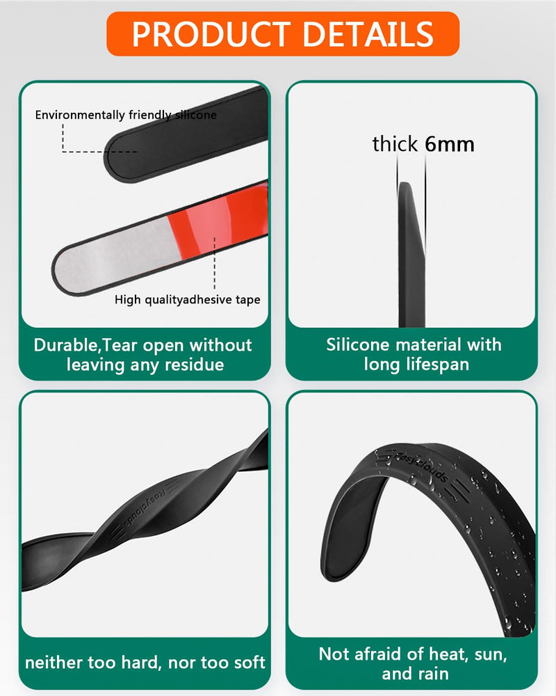 muekzu Silicone Car Door Edge Guard Trim Molding Crash Scratch Protector Scratch Guard for Car,Sedans,Truck,SUV 4PCS (Black) BLACK