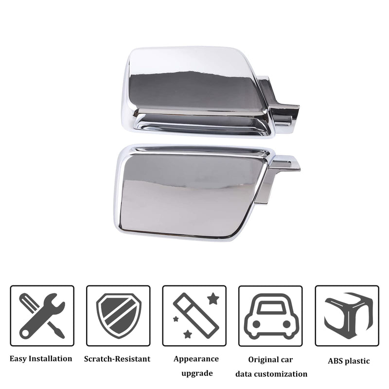 Hood Side Air Intake Vent Cover Compatible with Hummer H3 2005-2009 Accessories Front Hood Side Air Intake Decor Hood Vents Cover Moulding Bezel Engine Hood Cover ABS (Chrome) Chrome