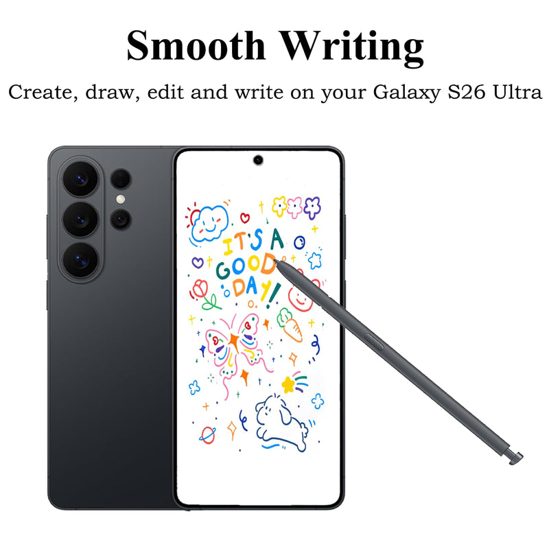 2Pcs S26 Ultra S Pen Replacement for Samsung Galaxy S26 Ultra Stylus,Black | Galaxy S26 Ultra Pen Replacement, Compatible with Samsung Galaxy S26 Ultra 5G All Versions SPen,4096 levels,EJ-PS948BBEGUJ Black