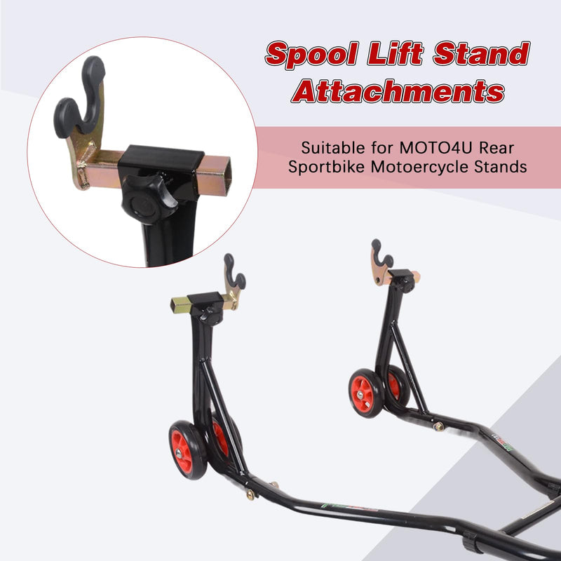 MOTO4U Motorcycle Rear Wheel Stand U Supporter with Rubber Protecotor (U Shape with Rubber Protecotor)