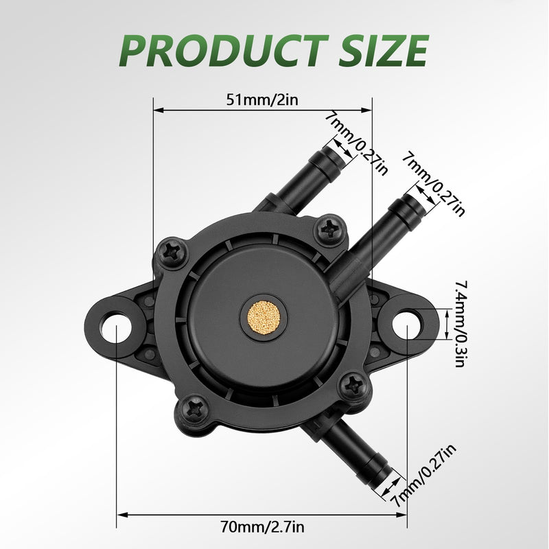 Fuel Pump for Kohler, Vacuum Fuel Pump with Fuel Filter Compatible with Kohler 17HP-25 HP Briggs and Stratton John Deere Honda Yamaha Small Engine Lawn Mower Tractor