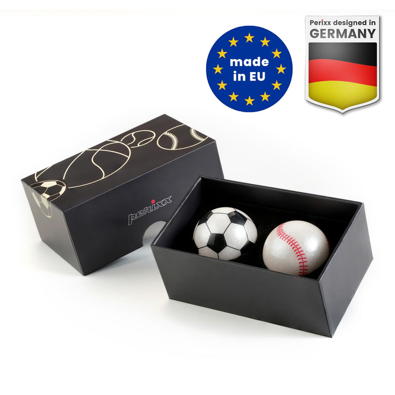 Perixx PERIPRO-303X2F 1.34 Inches Sports Trackball 2 pcs Pack - Fun Novelty Baseball and Soccer Design - Compatible for M570, M575, PERIMICE-517/520/717/720, and Other 1.34inches Trackball Mouse Baseball & Soccer