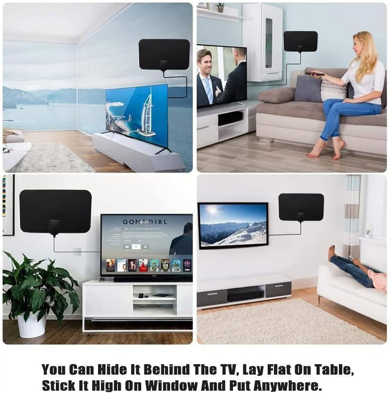 TV Antennas, HD Digital Antenna for Smart TV Indoor - Long Range 100 Miles, 360°Signal Reception - Digital TV Antenna Indoor Support 4K 1080p for All Type of HDTV Digital TV's