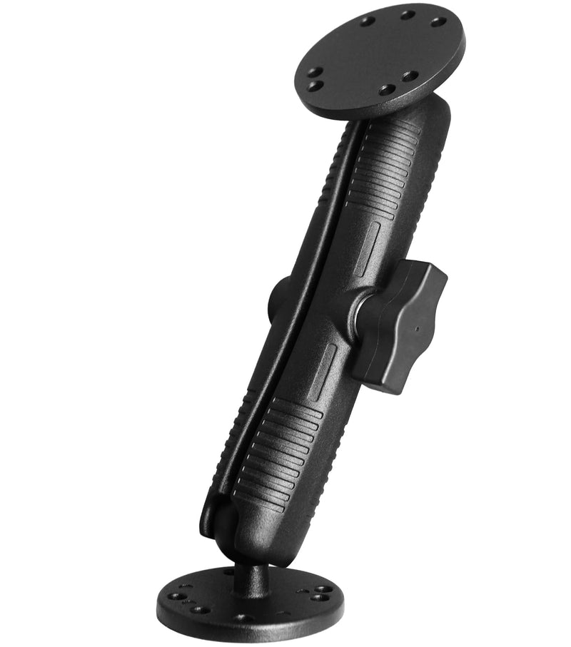 1" Double Ball Mount with Two AMPS Round Plates, Long(17cm/6.7'') Aluminum Arm with 1 inch / 25mm / B Size Ball Adapters, Compatible with RAM, Arkon, iBolt and More