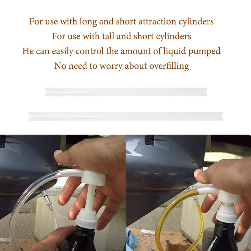 10 CC Fluid Pump for Quart Bottles, Automotive Quart Bottle Hand Pump with Flexible Tube, Fluid Pump Transfer Gear Oil Transmission and Differential Fluid, Car Accessories (4CC)