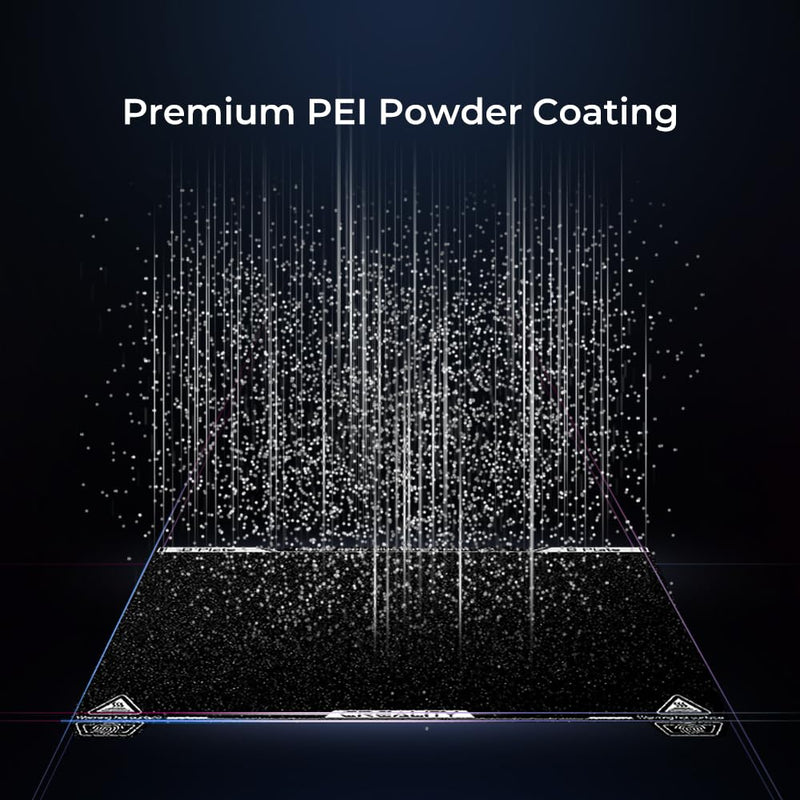 SainSmart Official Creality K1 Texture PEI Build Plate Kit, Flexible Spring Steel Platform with Power Coating PEI Surface and Magnetic Base Sheet Kit for K1, Ender 3 V3 SE/KE, CR-10 SE, 235x235mm