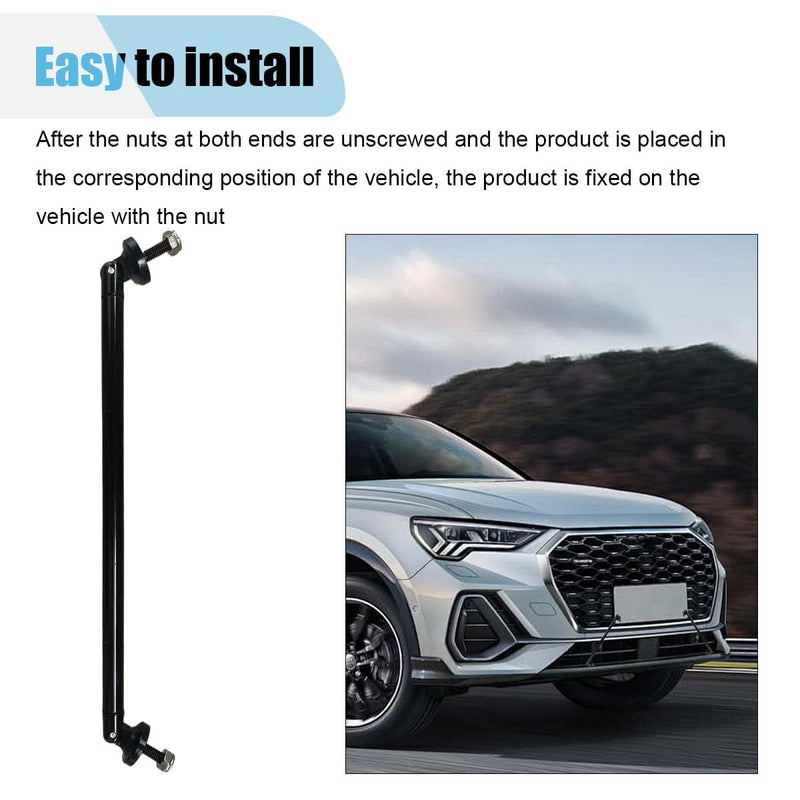2PCS 11.42'' Splitter Strut Rods, Car Bumper Strut Rods, Front Lip Rod Protector Splitter, Adjustable Tie Support Bars, Lip Bumper Splitter, Universal Splitter Diffuser Strut Rods (Black) Black