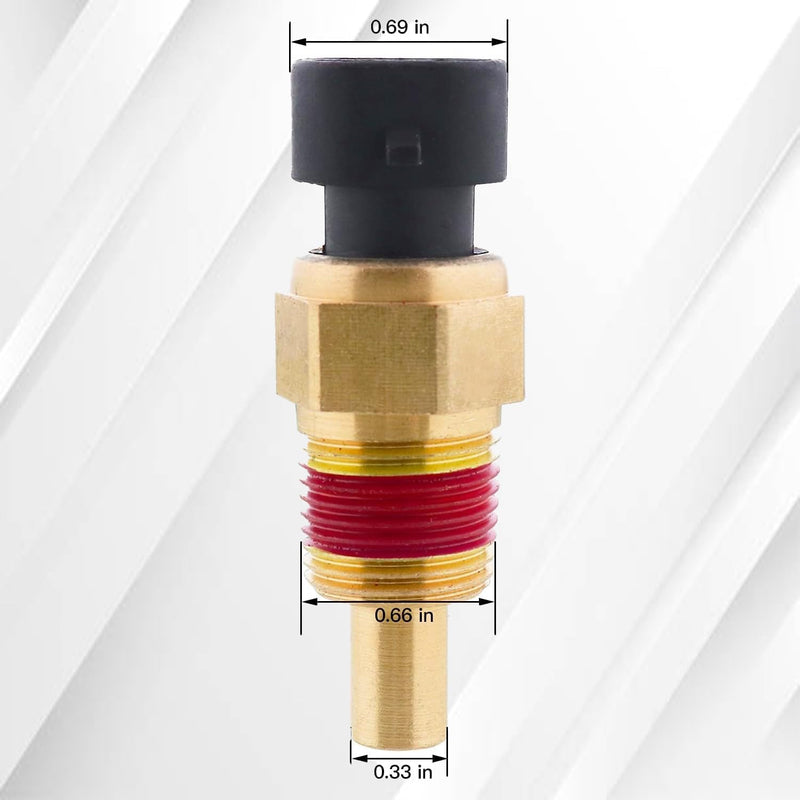 Coolant Temperature Sensor 805218T 3850397 – Compatible with Mercruiser 3.0L 4.3L 5.0L 5.7L 8.1L MCM/MIE EFI & Volvo Penta Marine Engines – Direct Replacement for 805218, 3850397 – 3/8 NPT Thread