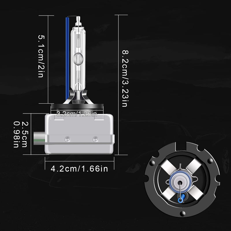 WinPower 35W D3S HID Xenon Headlight Replacement Bulbs 8000K, Pack of 2
