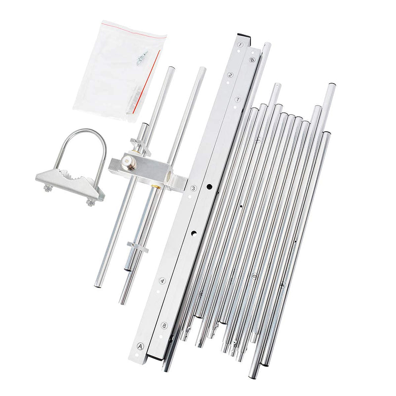 TWAYRDIO Yagi Ham Radio Antenna,Dual Band 2m 70cm VHF UHF Yagi,High Gain 8 Elements GMRS Vertical Base Antenna for Repeater System,HT Scanner,Satellite Work VHF/UHF Dual band