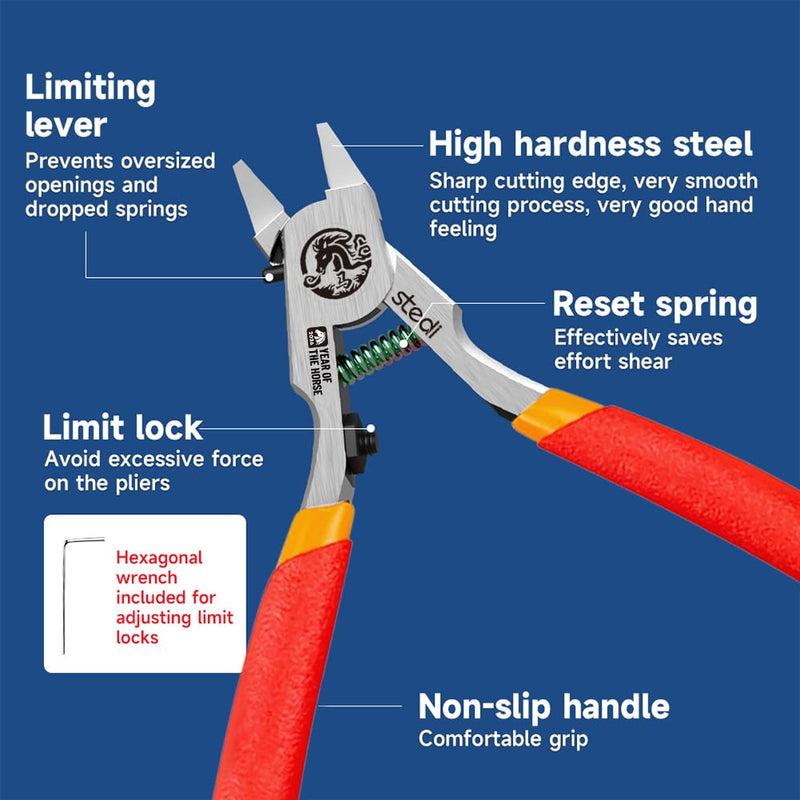 stedi Ultimate Model Nippers 5-Inch,Ultra-Thin Single-Edge with Protective Case, Sprue Cutter for Gundam Repairing Plastic Model and Fixing, for Gunpla Model, 2026 Ultimate Single-edged（for Professionals) 2026