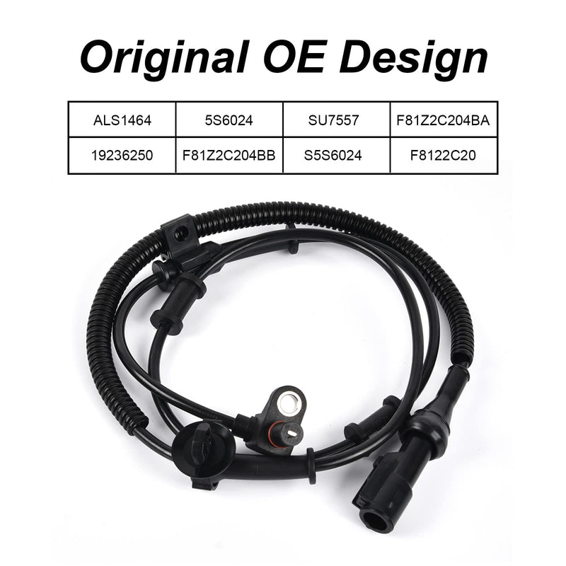 SPEEDWOW 2Pcs ABS Wheel Speed Sensor Front Left Right for Ford Excursion (2000-2005), F-250 F-350 F-450 F-550 Super Duty (1999-2004) F650 F750 F800 Replace#OE 197 5S6024 SU7557 BRAB68 F81Z2C204BA