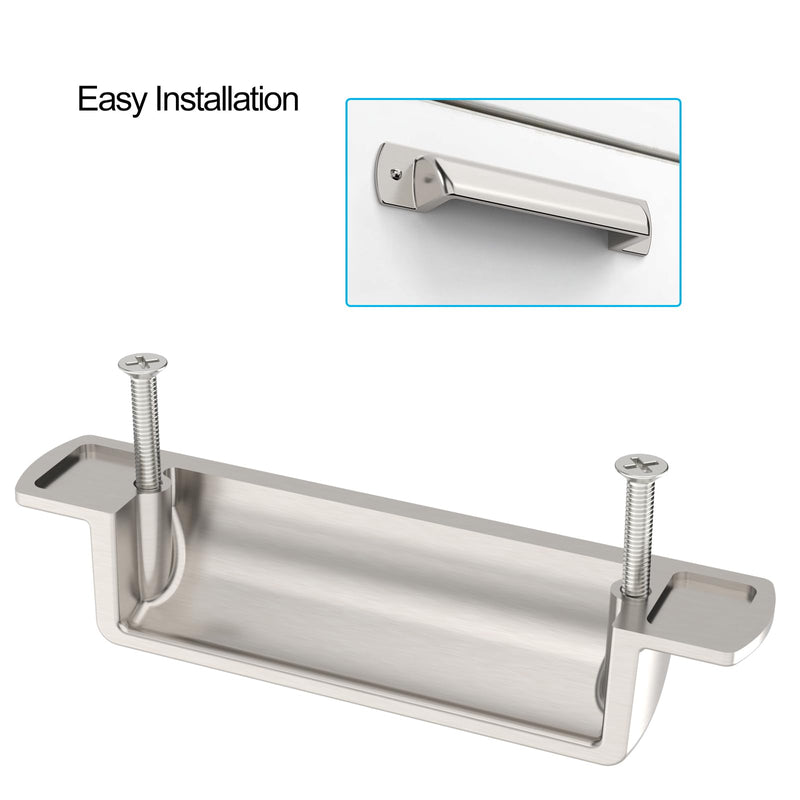 9BUILD 10 Pack Brushed Satin Nickel Cabinet Cup Pulls 3 Inch Cabinet Handles Kitchen Cabinet Hardware Cup Pulls for Cabinets Nickel Drawer Pulls Zinc Alloy Drawer Handle 3"/76MM Hole Center