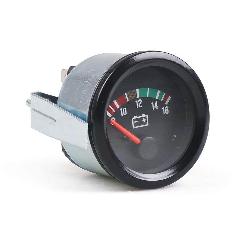 Dyno Racing 2" 52mm Electronic Car Voltmeter Pointer Volt Gauge Voltage Meter Yellow Light Car Meter (8-16V) 8-16V