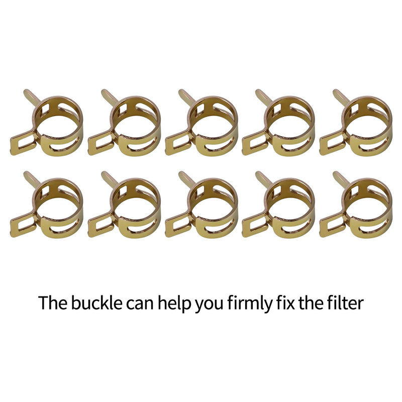 5/16 & 1/4 Inline Magnetic Fuel Filter for Lawn Mower, Small Engine, Kohler, John Deere, Kawasaki - High Flow Gas Filter with Magnet Replacement (12-Pack) Magnetism