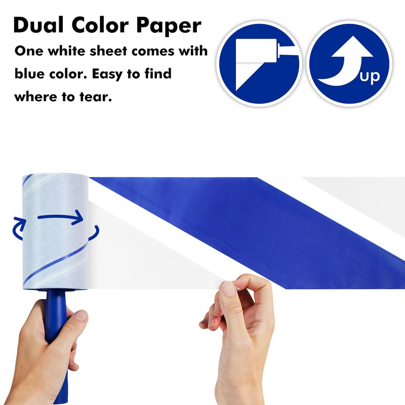 1200 Sheets Lint Roller with 6 Upgraded Handles (6 Rollers + 6 Refill), Mage Value Set Sticky Lint Rollers for Pet Hair, Portable Pet Hair Remover for Clothes, Furniture, Carpet, Dog and Cat 6 Handles + 1200 Sheets