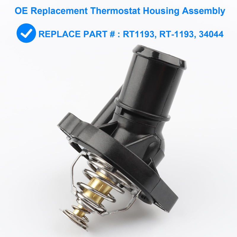 Thermostat Housing Assembly Replace RT1193, 34044 Compatible with Ford Mazda 2.0 2.3 2.5L - 2005-2019 Escape, 2003-2011 Focus, 2006-2020 Fusion, 2007-2011 Ranger, 2007-2013 Mazda 3, 2003-2013 Mazda 6
