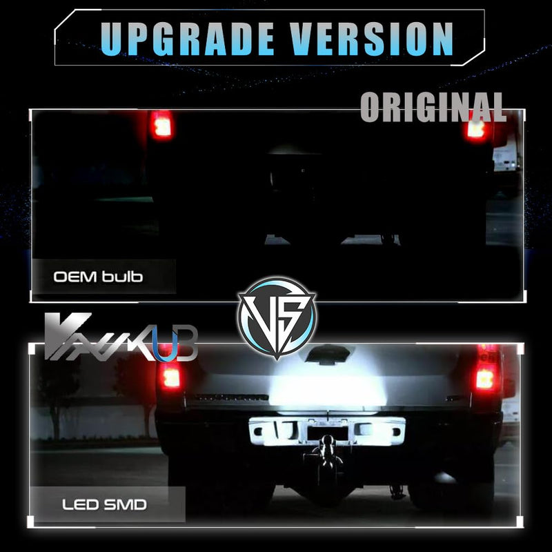 LED License Plate Light for Chevy Silverado 1500 2500 3500 Suburban Tahoe GMC Sierra Yukon XL Cadi-llac Escalade Pickup Truck, Chevy Silverado Led Rear Tag Lamp, 6000K Xenon White Lights, 2 PCS Black