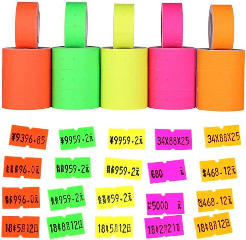 10 Rolls Price Labels for MX-5500 Price Gun Stickers 4000pcs Pink Price Gun Labels for Retail Shop Office Pricemarker Labels (Pink)