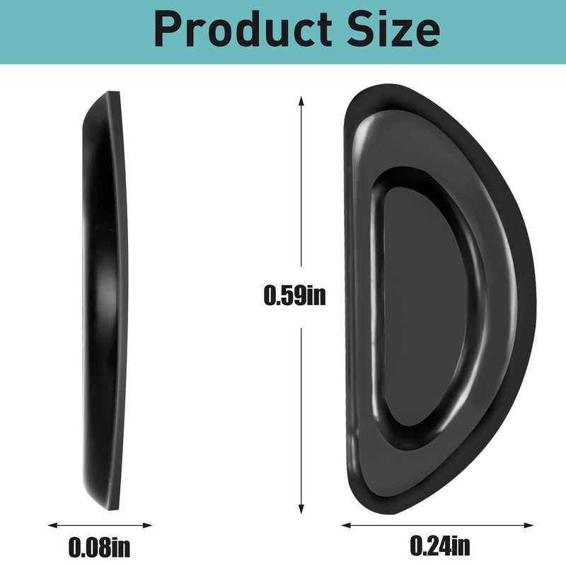 Eyeglass Nose Pads - Grip Added, Upgraded Soft Silicone Adhesive Glasses Nose Pad, Anti-Slip Nose Pads for Glasses Full Plastic Frames Sunglasses (5 Clear Pairs) 5 Pairs Clear