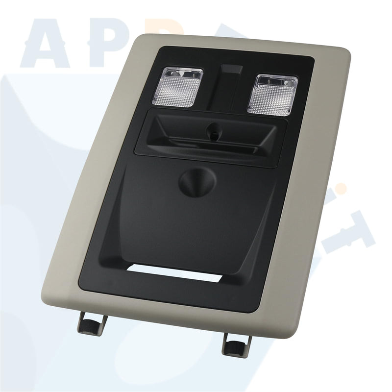 Overhead Console Housing w/Light & Lens for Interior Roof 1UY07BD1AA Compatible with 2011-2024 Ram 1500 2500 3500 4500 5500 Truck Accessories Parts Interior Dome Map Reading Light for console w/ module & switch