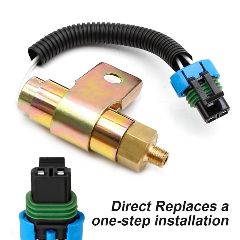 A06-26631-000 Car Fan Clutch High Temperature Solenoid Air Valve Replaces A06-26631-000,740420,S-18706, 4810-01-441-0851, S-18232, F224904, 3551-298-C92, 3551-298-C, 740420E (Gold) Gold