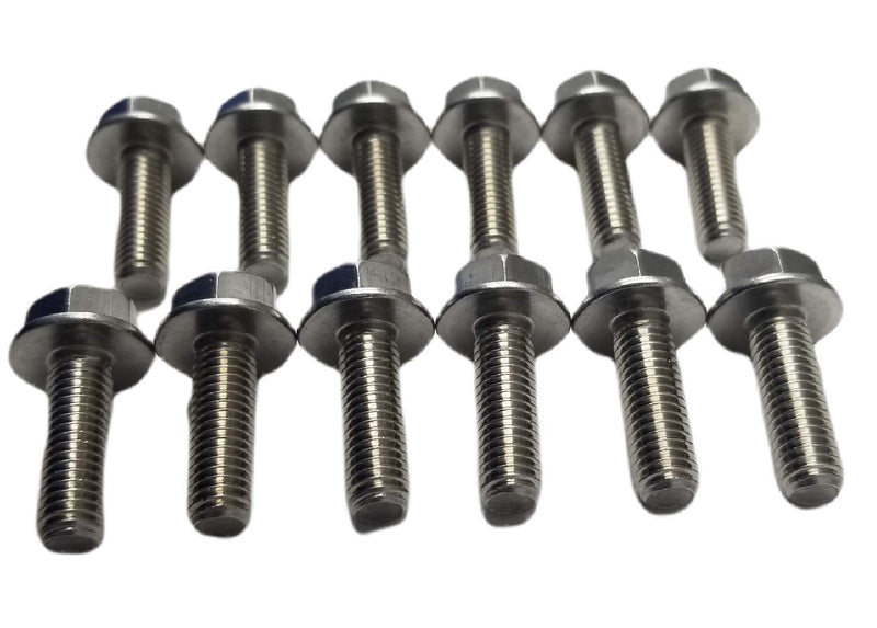 Stainless Steel LS Header Exhaust Manifold Bolt Kit. Compatible with All GM Chevy LS Series Engines LSX LS1 LS3 LS2 LQ4 LS6 LQ9 5.3L 6.0L 6.2L Hardened SS 304 (18-8) Bolts