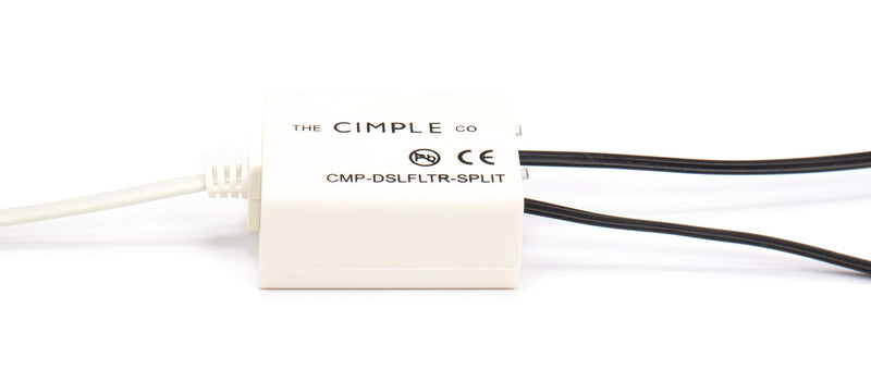 THE CIMPLE CO Modem Phone Filter, 3 Pack, DSL Splitter, 2 Wire, 1 Line, Removes Noise from Phone Lines, for Fax, Landline, Satellite, and Printer, Ivory