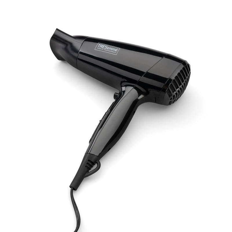  [AUSTRALIA] - TRESemme Fast Dry 2000W Hair Dryer - Super Compact & Lightweight, Quick Drying, 3 Heat & 2 Speed Settings Plus Cool Shot, Black, 9142TU