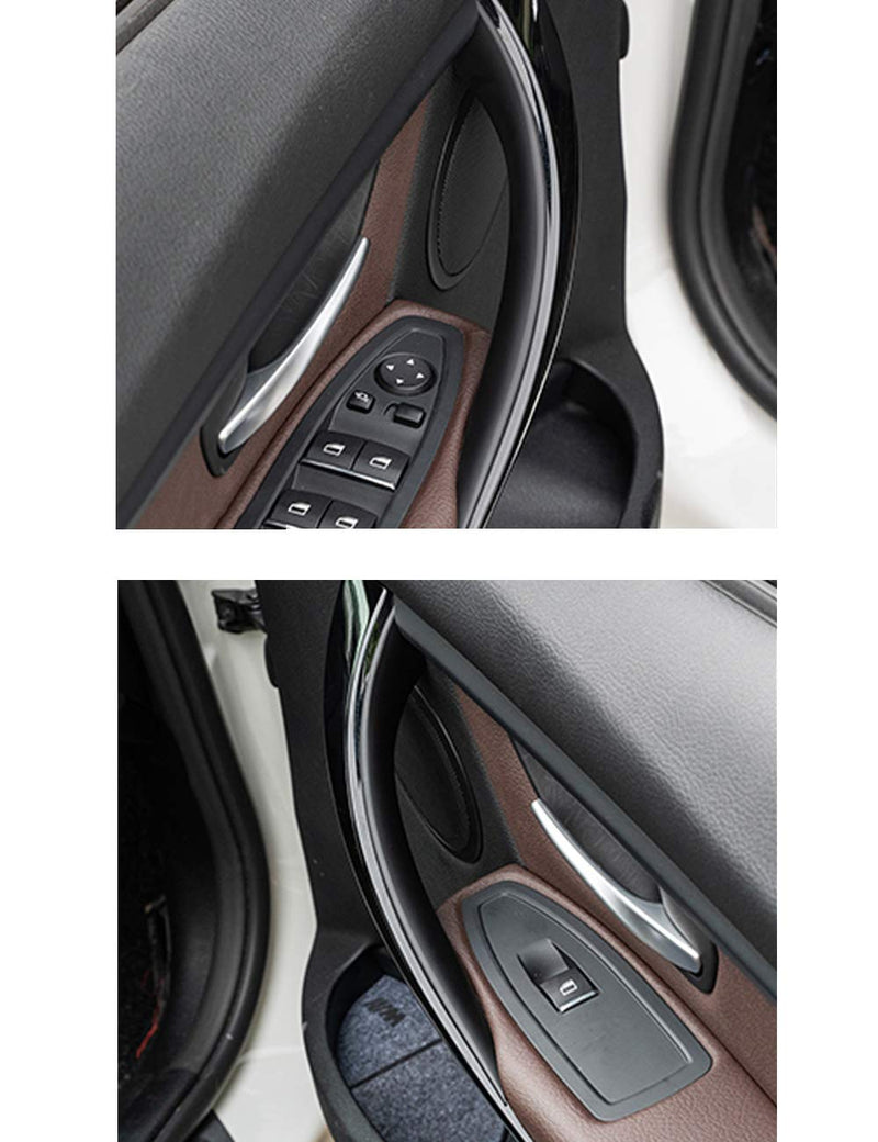 Jaronx 2PCS Door Handle Covers Compatible with BMW 3 Series 4 Series Driver Side &Passenger Side Door Pull Handle Covers (Compatible with BMW 320i,328i,330i,335i F30/F31 and 428i, 435i F32/F36)(Black) Black Left Front+Right Front