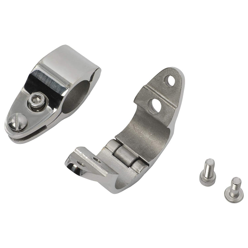 NovelBee 4pcs of 316 Stainless Steel Bimini Top Hinge Rail Mount 1"
