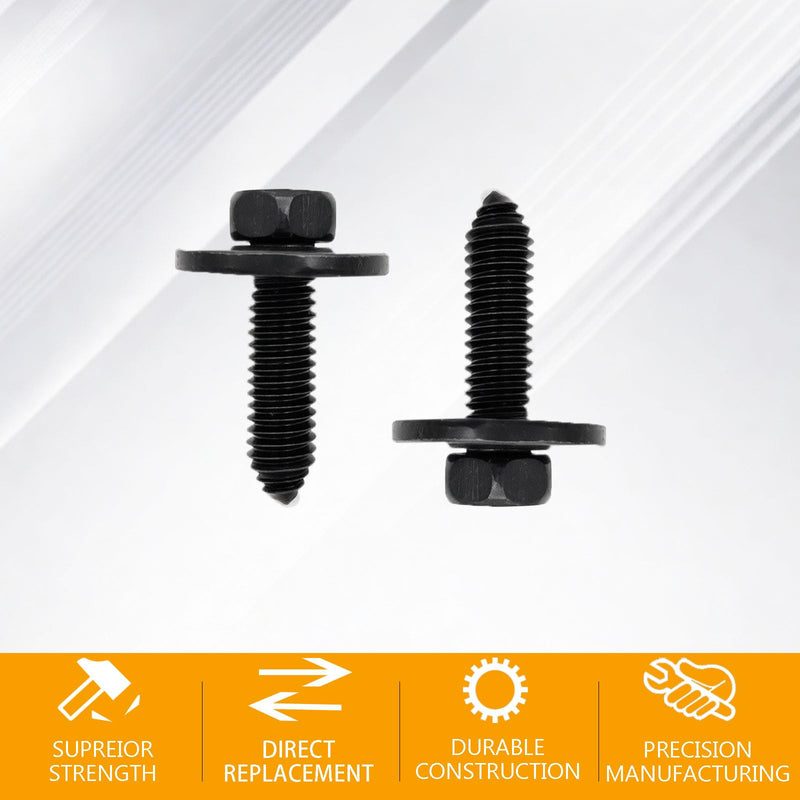 25 PCS Indented Hex Head Sems Body Bolts Hood Hinge to Sheet Metal Bolts 3/8"-16 X 1-1/2" for GM 407217,1564180 Metal Fasteners Automotive Body Screws Fender Bolt. (3/8"-16 X 1-1/2") 3/8"-16 X 1-1/2"