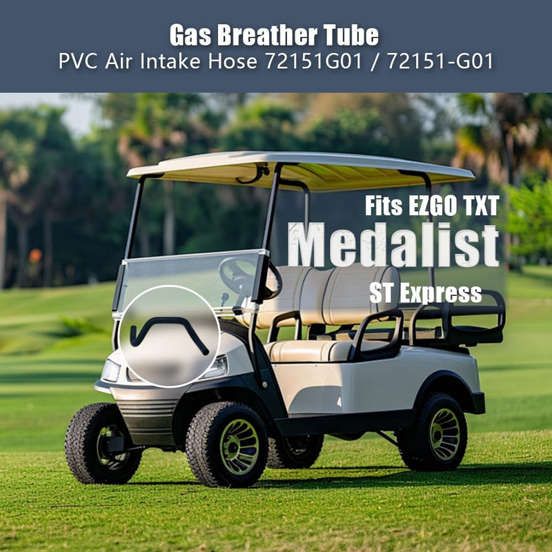 PVC Air Intake Hose Replacement for EZGO TXT Medalist Golf Cart, 72151G01 (1-Pack)