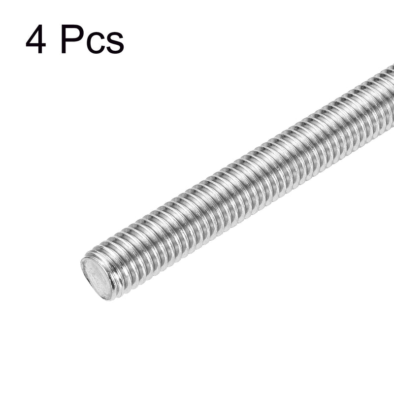 MECCANIXITY Fully Threaded Rod 1/2"-13 UNC Thread Pitch 304 Stainless Steel Right Hand Threaded Rods Bar Studs,10 inch 4 Pack 1/2"-13 UNC x 10 inch