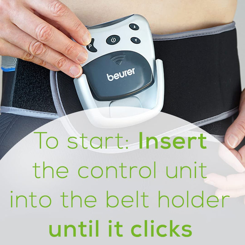 Beurer EM38 Lower Back Pain Relief Belt, TENS Unit Muscle Stimulator | 4 Electrodes | Adjustable & Breathable | Women & Men | Fits 30”-55” Waist | Lower Back Support, Lumbar Support, Back Brace Belt EM38 - TENS Back