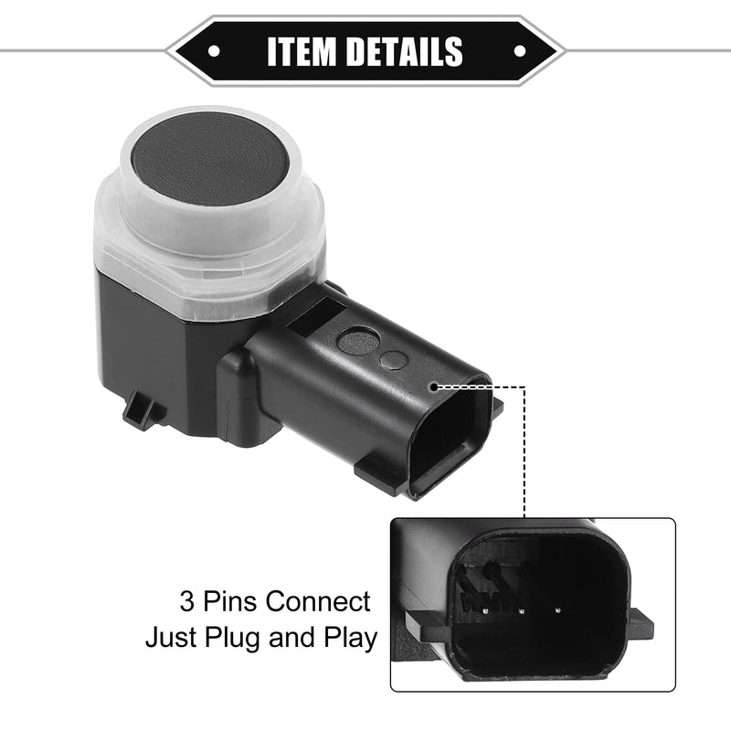 4 Pcs Reverse Parking Assist Sensor Compatible for Ford Explorer 2011-2015, for Ford Flex 2013-2019, Durable ABS Plastic Black Rear Bumper Parking Assist Sensor