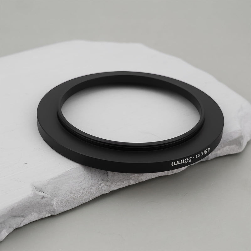 2PCS 48mm to 58mm Camera Step Up Ring Adapter Ring for 48mm Lens to 58mm Filter