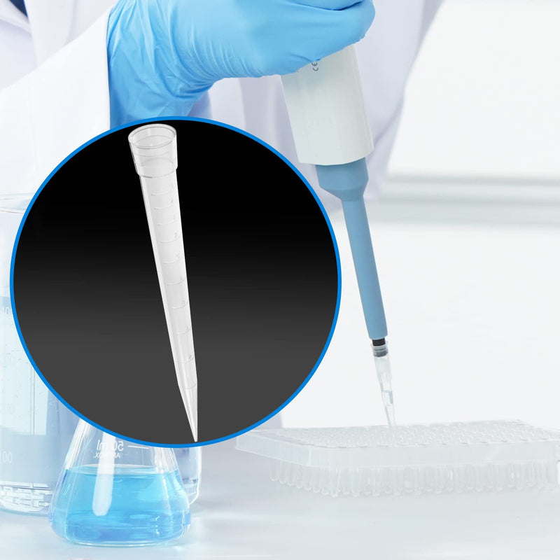 ONiLAB Pipette Tips 10mL 100pcs Lab Universal Plastic Liquid Pipettor Tips Polypropylene (PP),Non-pyrogenic, DNAse/RNAse Free, Autoclavable,Widely Compatible 10mL-100pcs