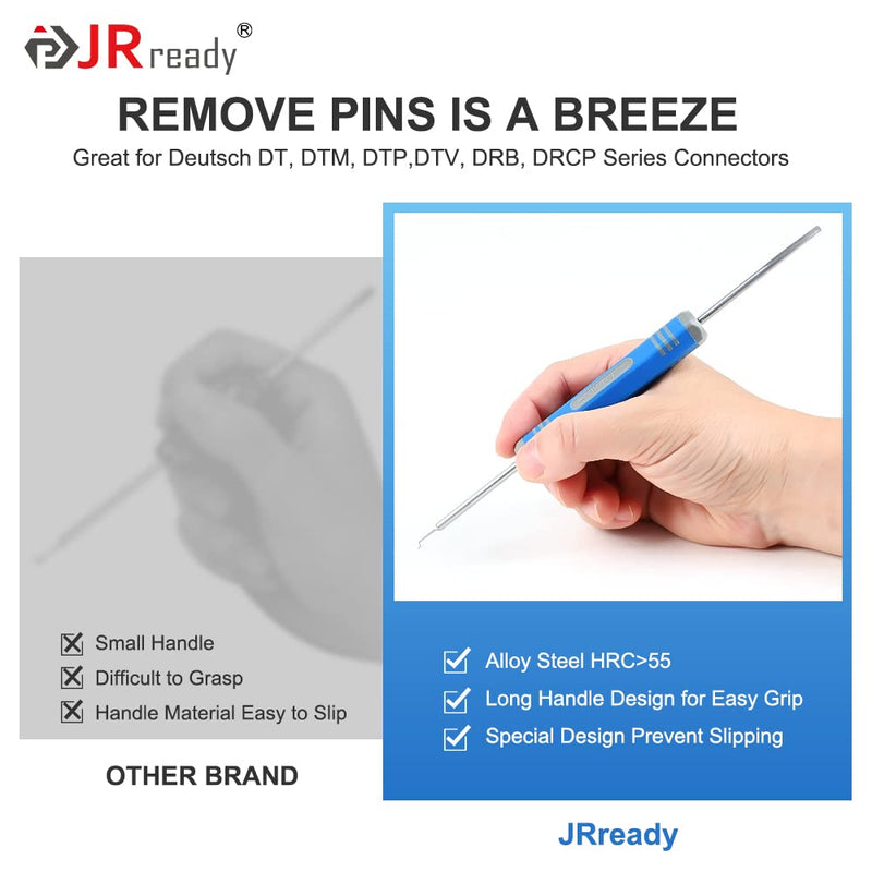 JRready DRK-RT1B Deutsch Pin Removal Tool, Pin Socket Contact/Wedgelock Removal Tool, Suitable for Deutsch DT, DTM, DTV, DRB, DRCP and Strike Connectors