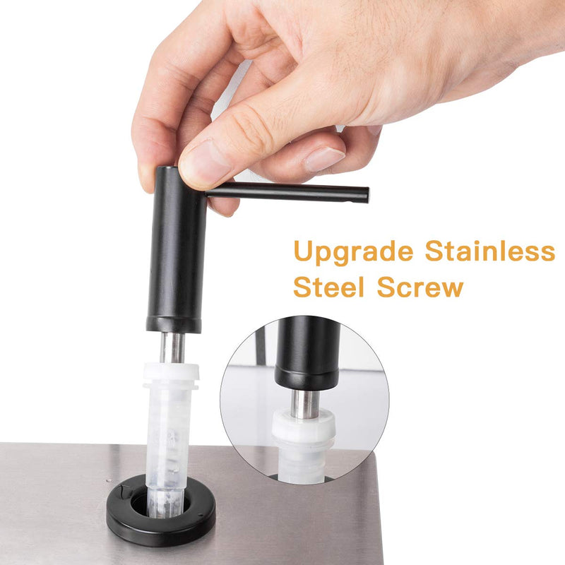 Matte Black Kitchen Sink Soap Dispenser GAPPO Countertop Pump Hand Lotion Built in Bottle Upgrade Stainless Steel Screw Matte Black