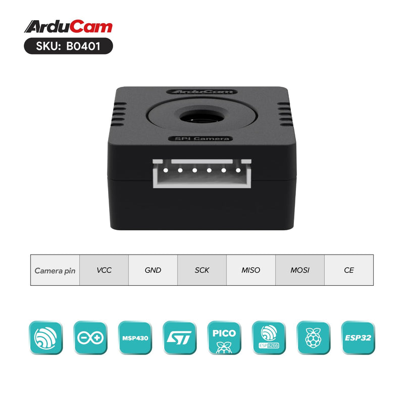 Arducam Mega 5MP SPI Camera, Autofocus Arduino Camera Module, Compatible with Any MCU, Arduino UNO Mega2560 Board, Raspberry Pi