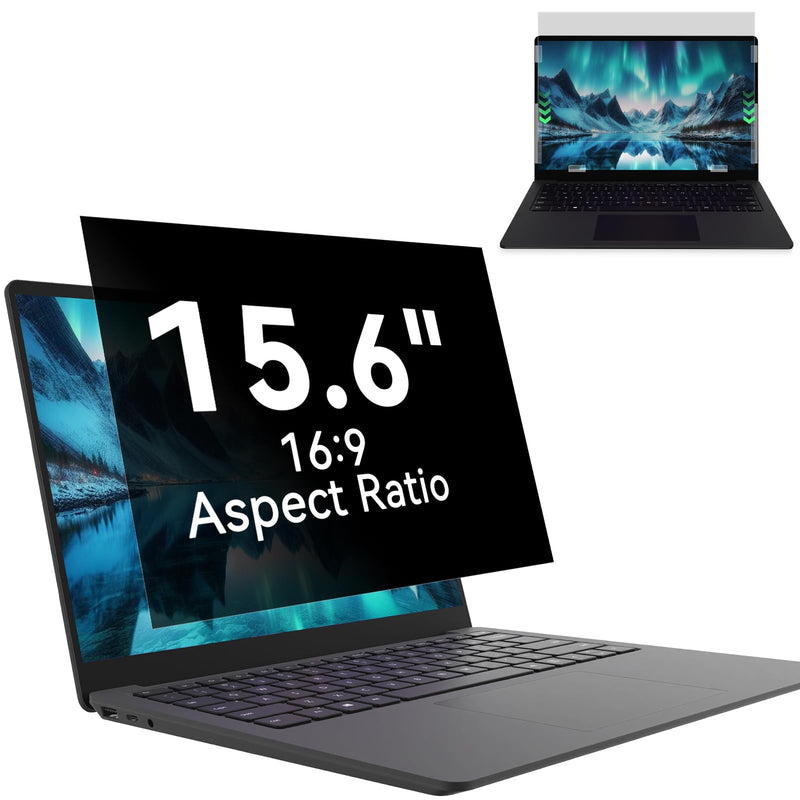 Laptop Privacy Screen 15.6 Inch-16:9 Aspect Ratio Computer Monitor Protector, Anti-Glare Blue Light Laptop Screen Privacy Shield Removable 15.6in Filter for Lenovo HP Dell Acer Asus Thinkpad Envy Xps 15.6 Inch 16:9