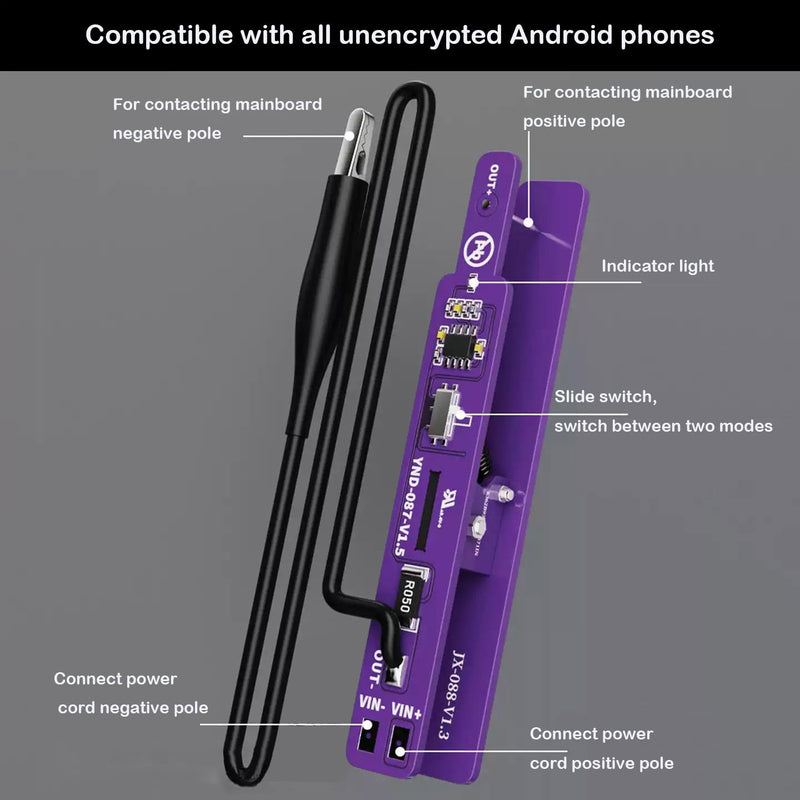 Phone Power Boot Test Clip, Motherboard Startup Current Detection Switch Clip, Battery-Free Power On Test Fixture for Unencrypted Phone Series Motherboard Repair, Short Circuit Repair Tool