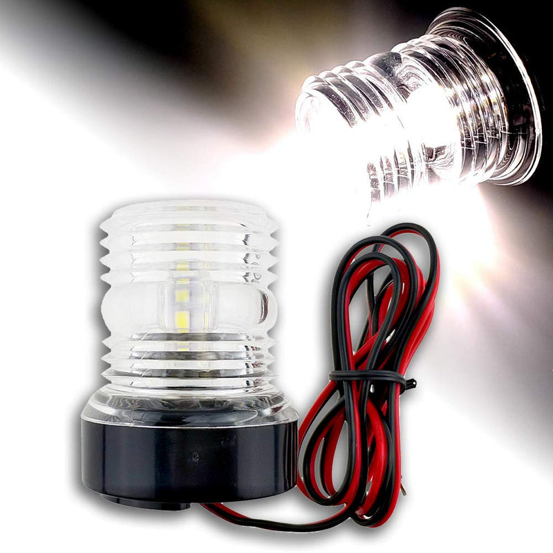 Navigation Light Stern All Around LED Anchor Lights Masthead Light Waterproof for Boats Marine Fishing Sailboat (White 360 Degree) Model 3