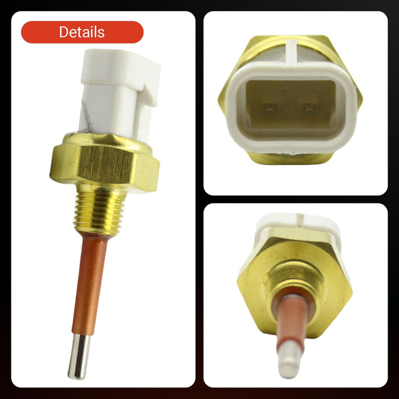 Low Coolant Level Sensor 904-7252 Compatible with Detroit Freightliner Cummins Series Trucks 3/8" O-Ring Thread-2 Pins Replaces 23522855 23526907 650648