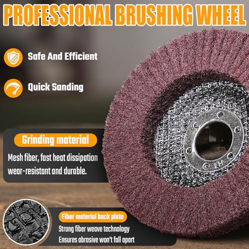 10Pcs 180 & 320 Grit Scour Flap Disc 4 1/2 Inch Angle Grinder Attachment for Metal & Wood Scouring Pads Polishing Wheel Sanding Disc Paint Rust Remover