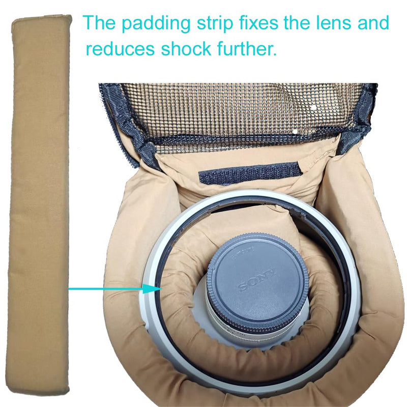LB2 Deluxe Water-Resistant Camera Lens Pouch Case for Canon 800mm 100-400 28-300 Nikon 200-500mm 80-200 80-400 300 Sigma 150-500mm 150-600 Tamron150-600mm 70-200mm & More, Lens Protective Bag LB2(Interior Size 4.7*4.7*11.4“）